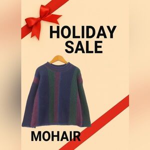 Paris Sport Club Hand-Knitted Mohair Jewel Toned Tunic Sweater M